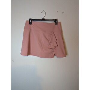 Savvi Athleisure Tennis Skirt Shorts Athletic Blush Pink Ruffle Skort Medium